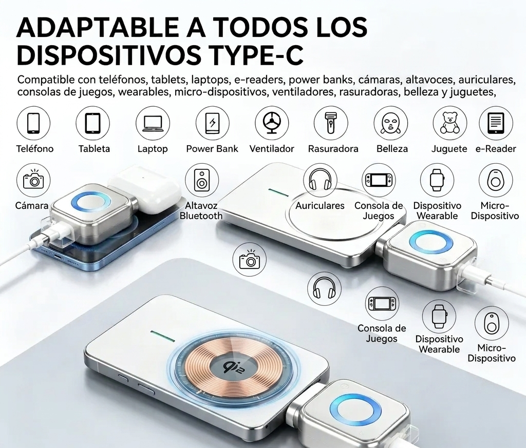 Adaptador Carga Rápida 140W con Auto-Desconexión